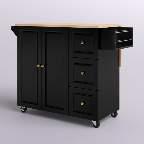 Lark Manor Wood Kitchen Cart Wayfair